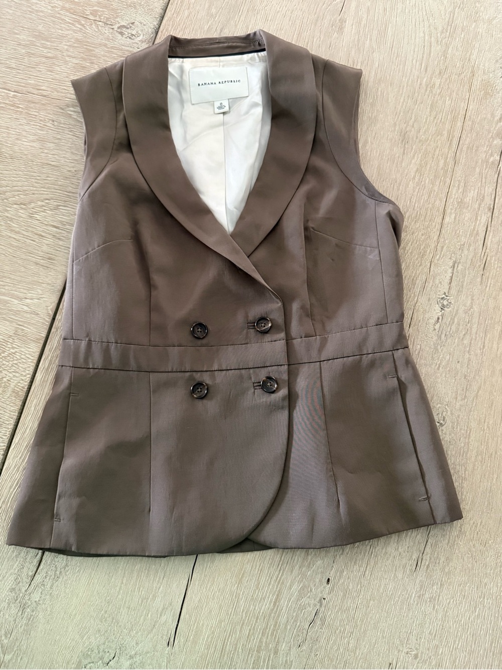 Banana Republic Women's Chocolate Brown Double-Breasted Vest